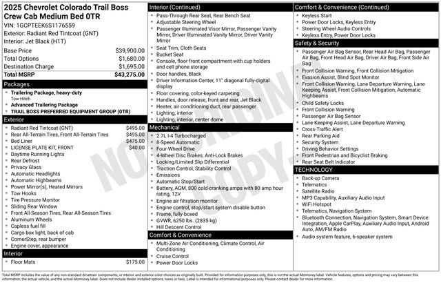 Used 2025 Chevrolet Colorado Trail Boss AWD/4WD image 10