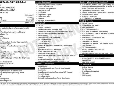 Certified 2023 MAZDA CX-30 AWD 2.5 S w/ Select Package image 34