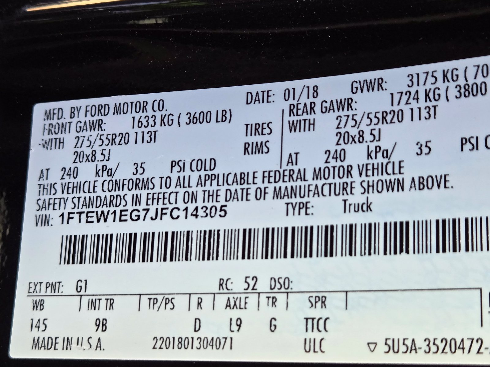 Used 2018 Ford F150 Platinum w/ Equipment Group 701A Luxury AWD/4WD image 14
