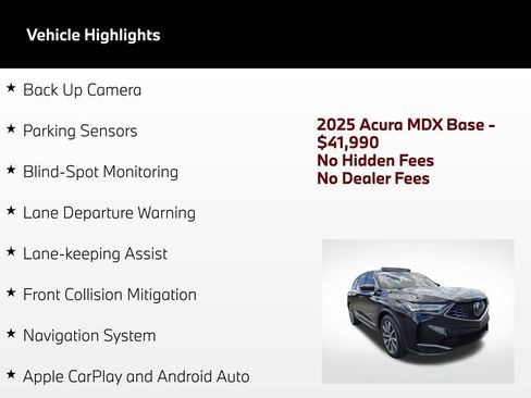 Used 2025 Acura MDX FWD w/ Technology Package image 4
