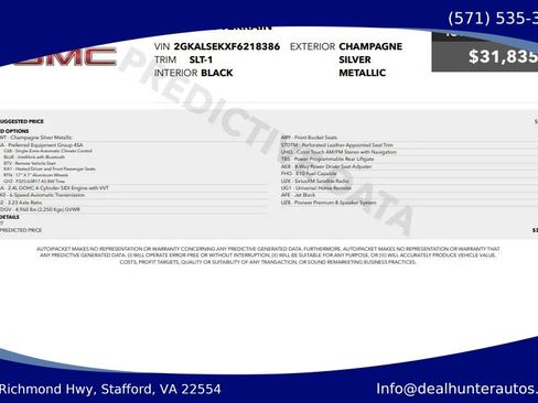 Used 2015 GMC Terrain SLT w/ Safety Package FWD image 37