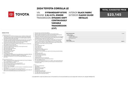 Used 2024 Toyota Corolla LE