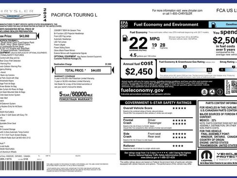 Used 2024 Chrysler Pacifica Touring-L FWD image 26