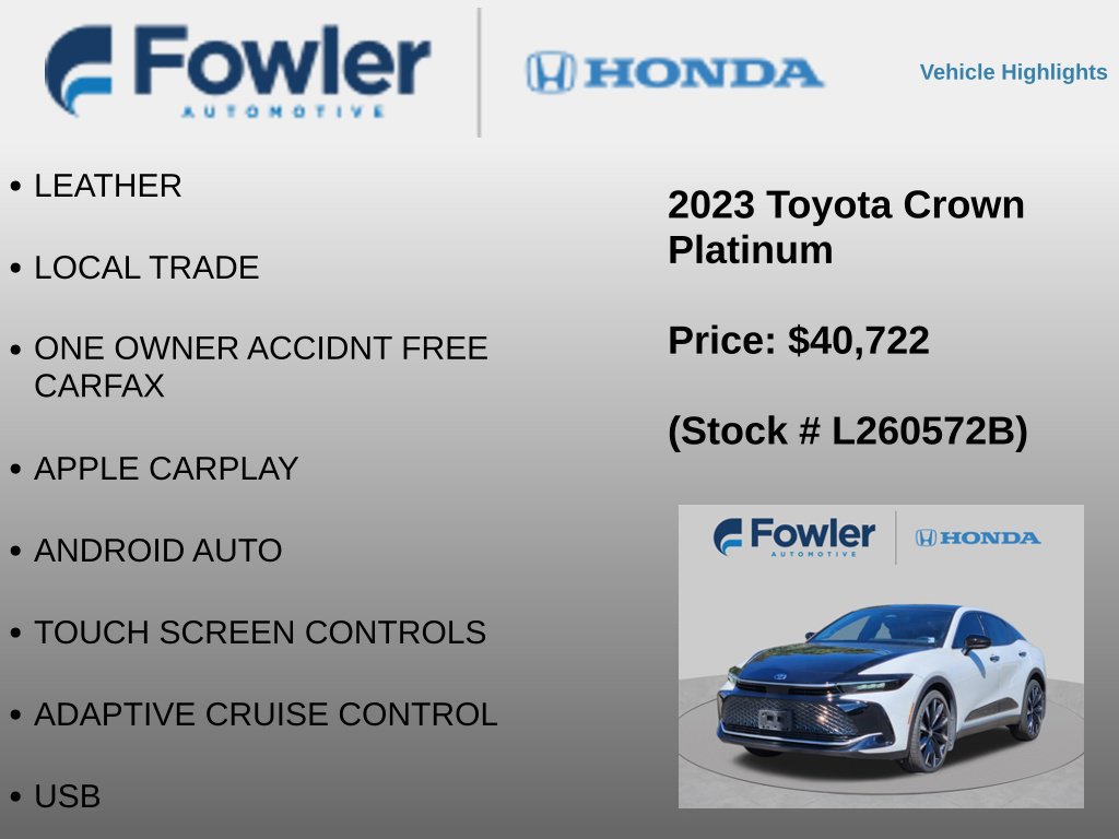 Used 2023 Toyota Crown Platinum AWD/4WD image 8