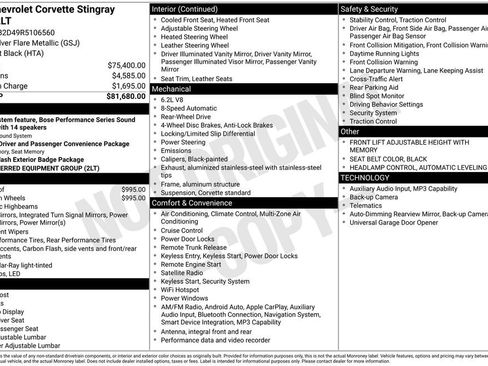 Used 2024 Chevrolet Corvette Stingray Preferred Cpe w/ 2LT RWD image 1