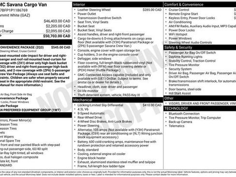 Used 2023 GMC Savana 2500 Extended w/ Driver Convenience Package RWD image 34