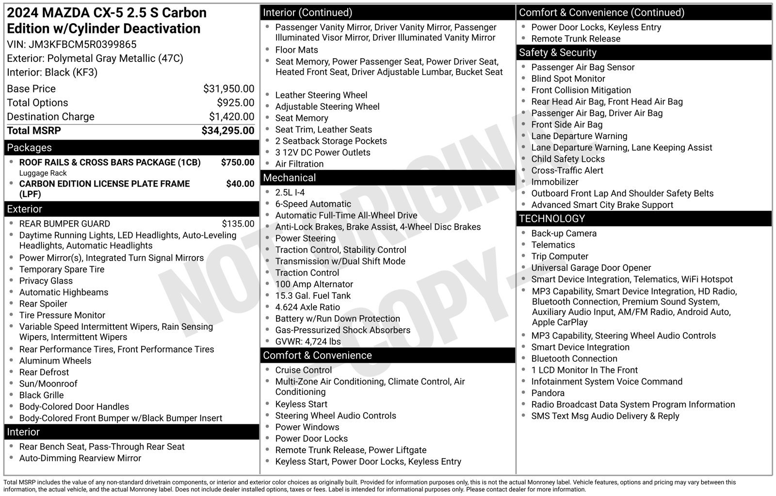Used 2024 MAZDA CX-5 Carbon Edition AWD/4WD image 27