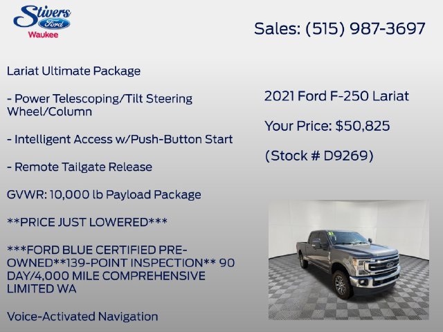 Used 2021 Ford F250 Lariat w/ Lariat Ultimate Package AWD/4WD image 22