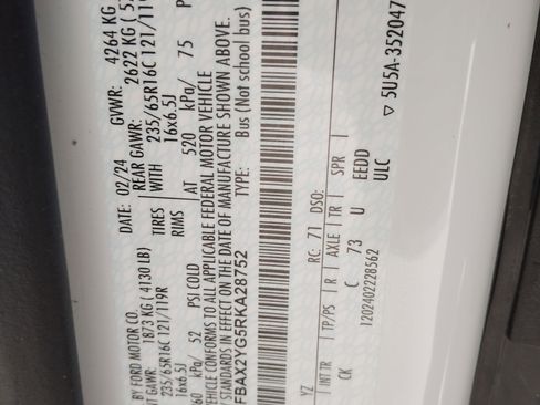 Certified 2024 Ford Transit 350 XLT image 16