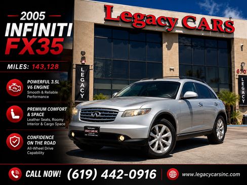 Used 2005 INFINITI FX35 2WD w/ (U01) Technology Pkg image 2