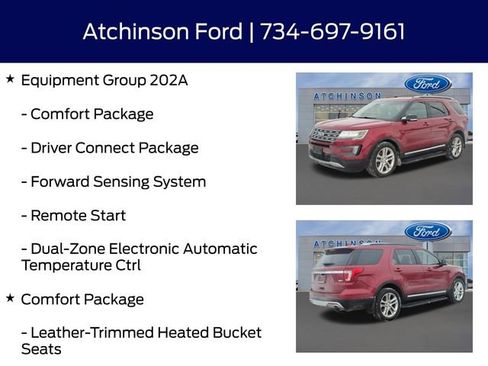 Used 2016 Ford Explorer XLT w/ Equipment Group 202A image 8