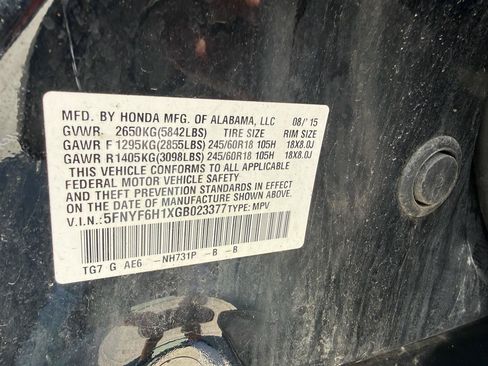 Used 2016 Honda Pilot LX image 16