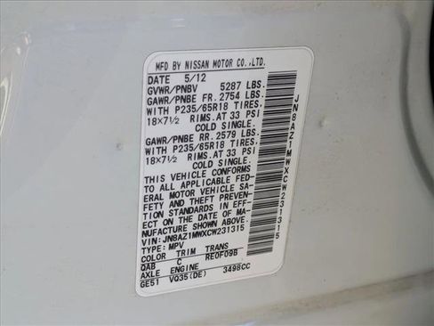 Used 2012 Nissan Murano SL w/ Navigation Pkg image 24