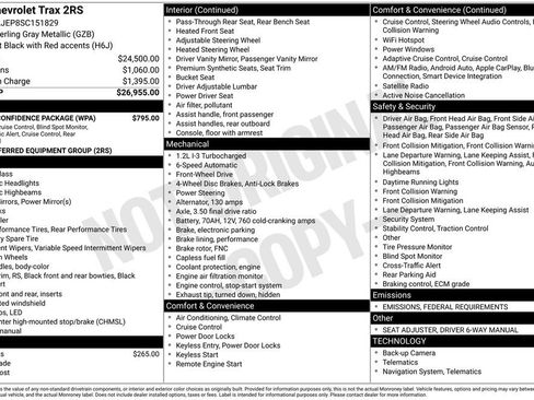 New 2025 Chevrolet Trax RS w/ Driver Confidence Package image 4