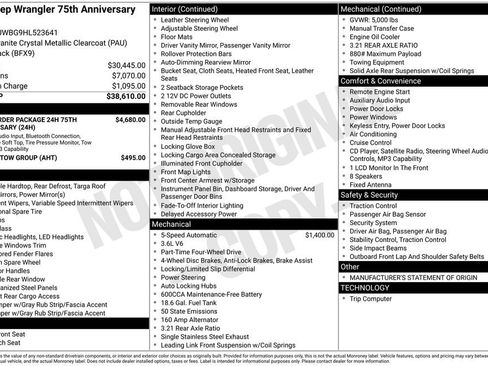 Used 2017 Jeep Wrangler 75th Anniversary image 31