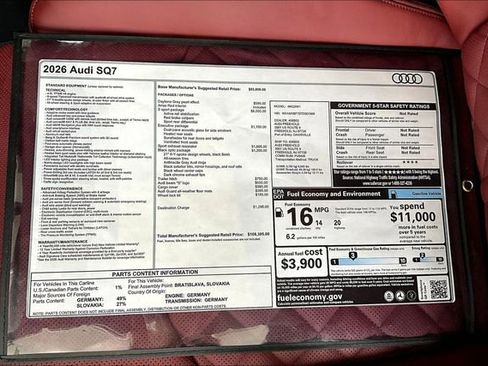 New 2026 Audi SQ7 Premium Plus AWD/4WD image 14