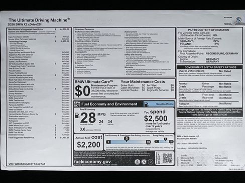 New 2026 BMW X2 xDrive28i w/ Technology Package image 36