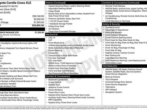 Used 2026 Toyota Corolla Cross XLE w/ Convenience Package FWD image 11