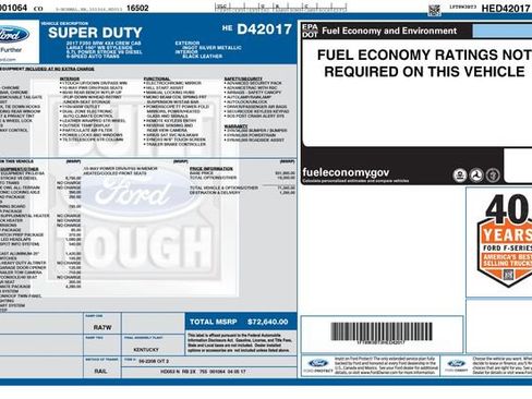 Used 2017 Ford F350 Lariat w/ Lariat Ultimate Package AWD/4WD image 37