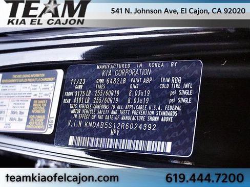Certified 2024 Kia EV9 Light Long Range RWD image 35