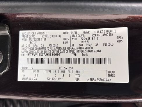 Used 2018 Ford F150 Lariat AWD/4WD image 9
