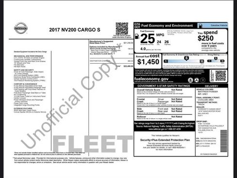 Used 2017 Nissan NV200 S w/ Back Door Glass Package image 24