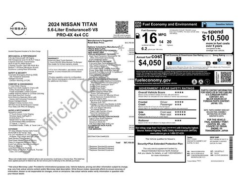 Used 2024 Nissan Titan PRO-4X w/ Pro-4x Convenience Package image 2