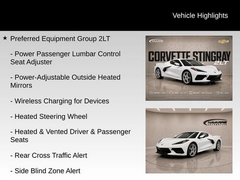 Used 2025 Chevrolet Corvette Stingray Preferred Cpe w/ Battery Protection Package RWD image 10