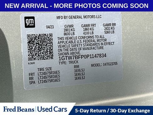 Used 2023 GMC Savana 2500 Extended RWD image 34