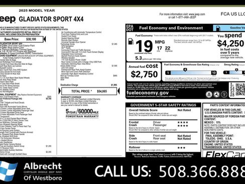 New 2025 Jeep Gladiator Sport image 24