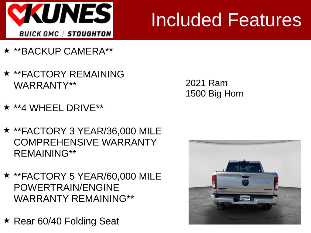 Used 2021 RAM 1500 Big Horn AWD/4WD image 2