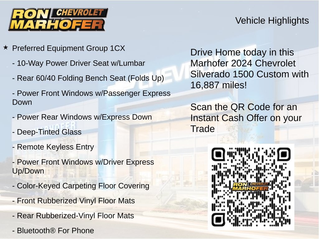 Used 2024 Chevrolet Silverado 1500 Custom w/ LPO, Dark Essentials Package AWD/4WD image 14