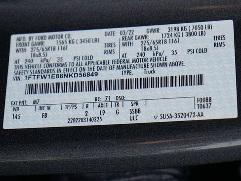 Used 2022 Ford F150 XLT w/ Equipment Group 302A High AWD/4WD image 52