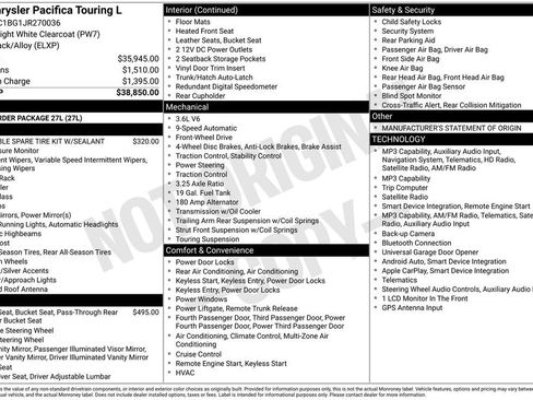 Used 2018 Chrysler Pacifica Touring-L FWD image 13