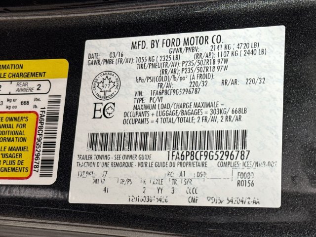 Used 2016 Ford Mustang GT Premium w/ Enhanced Security Package RWD image 37
