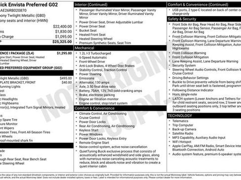 Used 2024 Buick Envista Preferred w/ Convenience I Package FWD image 2