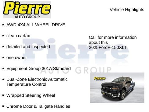 Used 2025 Ford F150 XLT w/ Equipment Group 301A Standard AWD/4WD image 7