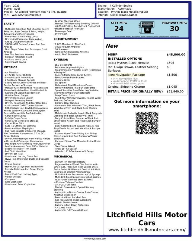Used 2021 Audi A4 2.0T allroad Premium Plus w/ Premium Plus Package AWD/4WD image 2