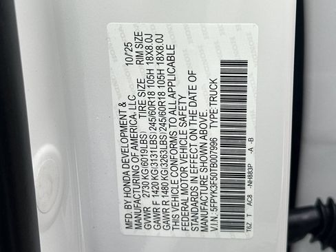 Used 2026 Honda Ridgeline RTL image 34