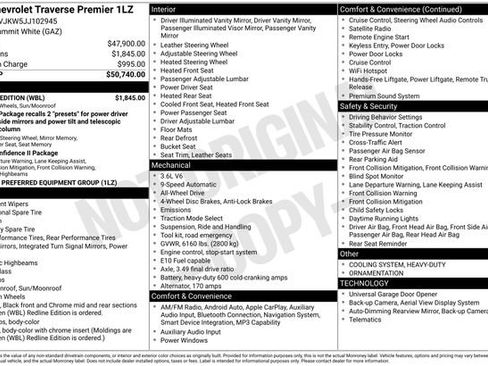 Certified 2018 Chevrolet Traverse Premier w/ Redline Edition image 6