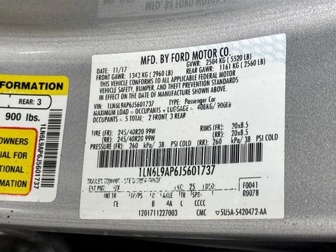 Used 2018 Lincoln Continental Black Label FWD image 44