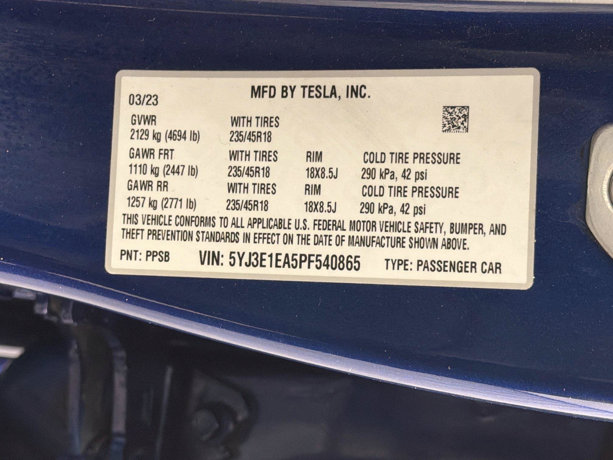 Used 2023 Tesla Model 3 Standard Range RWD image 12