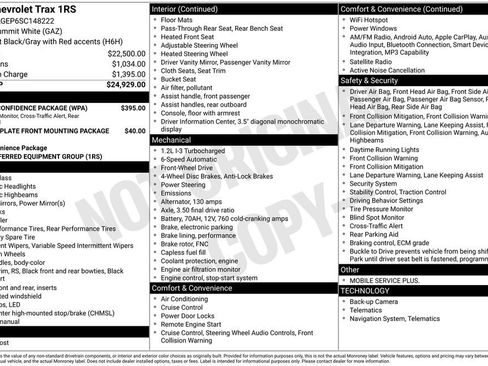 Certified 2025 Chevrolet Trax RS w/ Driver Confidence Package FWD image 34
