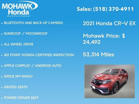 Certified 2021 Honda CR-V EX image 8