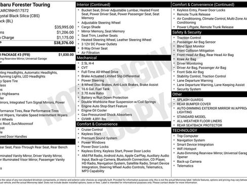 Used 2022 Subaru Forester Touring w/ Popular Package #3 image 15