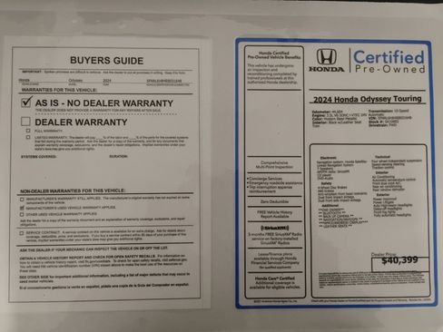 Certified 2024 Honda Odyssey Touring image 33