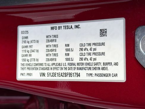 Used 2025 Tesla Model 3 Long Range RWD image 33