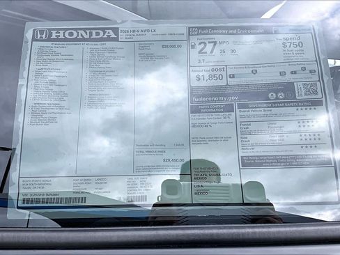 New 2026 Honda HR-V LX image 22