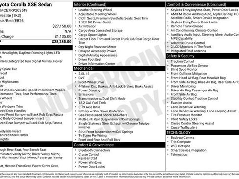 Used 2024 Toyota Corolla XSE FWD image 2