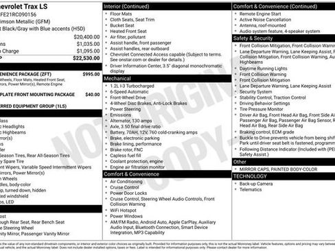 Used 2024 Chevrolet Trax LS w/ LS Convenience Package FWD image 15